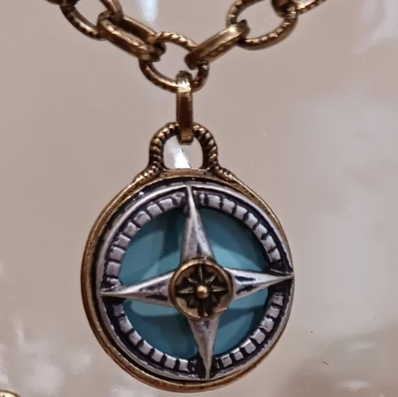 Patricia Nash Compass Triple Drop Necklace - Picture 5 of 9